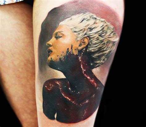 Bloody portrait tattoo by Jakub Zitka | Photo 22127