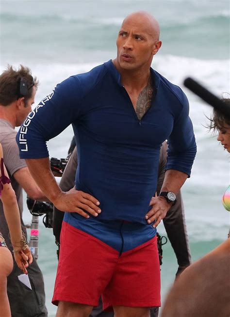 Dwayne Johnson Baywatch Movie Set Pictures | POPSUGAR Celebrity