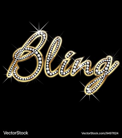 Bling word Royalty Free Vector Image - VectorStock