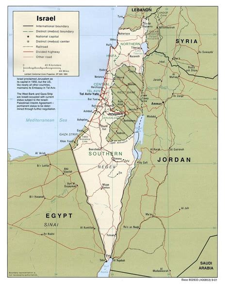 Mapa Izraela - geograficzna, topograficzna, turystyczna, samochodowa i ...