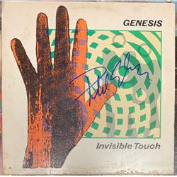 Signed Genesis Invisible Touch Album Cover