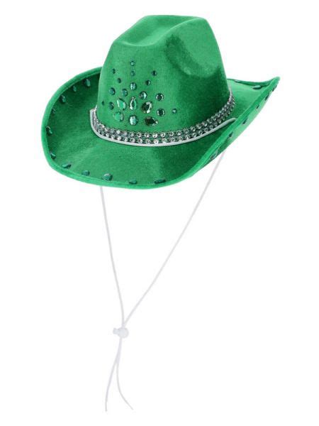 Green Rhinestone Cowboy Hat - Costumes R Us Fancy Dress