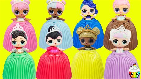 LOL Surprise Dolls Dress Up In Cupcake Dresses Cinderella Ball Gowns ...