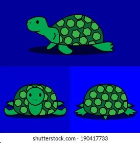 Turtle Cartoon Pattern Side View Front Stock Vector (Royalty Free) 190417733 | Shutterstock