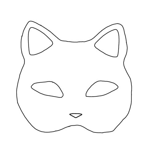 Therian Cat Mask Base Drawing