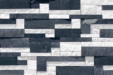 Palazzo Matt Rock Black & White Split Face Wall Tile 300x450mm - Luxury Tiles