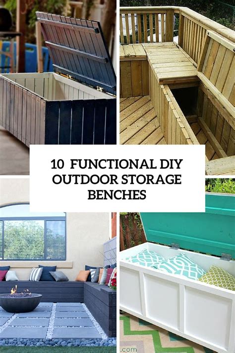 10 Smart DIY Outdoor Storage Benches - Shelterness | Outdoor storage ...