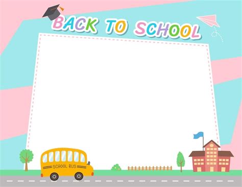 Premium Vector | Illustration vector of back to school background design with school bus and ...