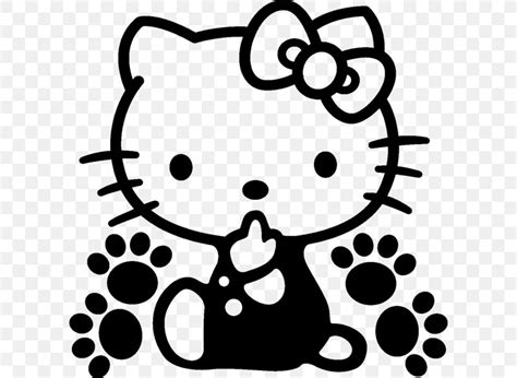 Hello Kitty Wall Decal Bumper Sticker, PNG, 600x600px, Hello Kitty, Art, Artwork, Black, Black ...