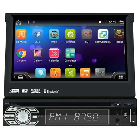 Android 6.0 Car Stereo Detachable Touch Screen 1 Din In Dash Bluetooth Car Radio DVD Player GPS ...