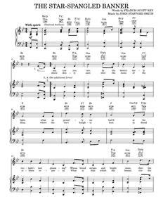 The Star Spangled Banner - Francis Scott Key, National Anthem (Piano ...