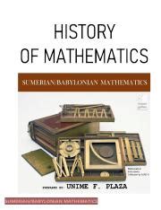 Lesson-2-Sumerian Babylonian-Mathematics 1 .doc - SUMERIAN/BABYLONIAN MATHEMATICS Sumer a region ...