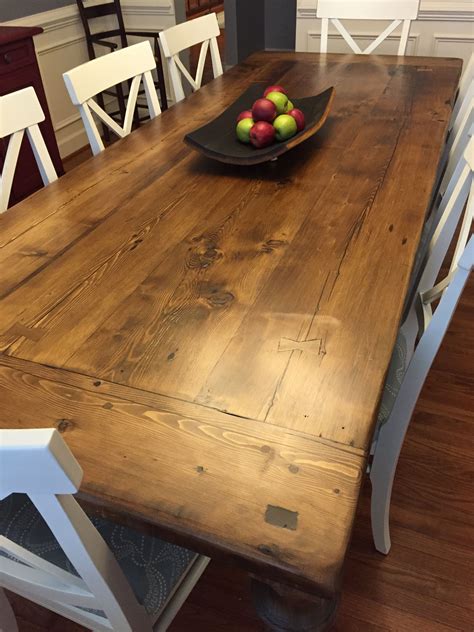 Rustic Wood Plank Dining Table