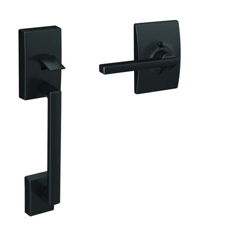 Schlage FE285 Century Matte Black Entry Door Exterior Handle Latitude at Lowes.com