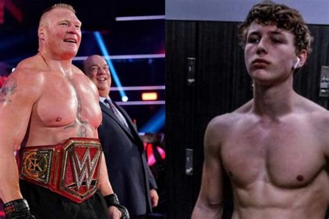 WWE superstar Brock Lesnar with son Luke Lesnar | Ecelebritymirror