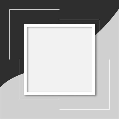 Blank white square frame on gray and black 1329996 Vector Art at Vecteezy