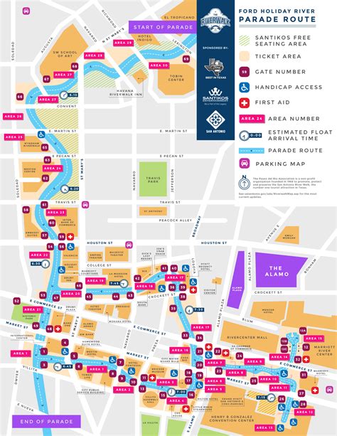 San Antonio Riverwalk Map Printable