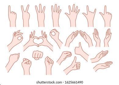 Collection Hand Shape Like Gesture Concept Stock Vector (Royalty Free) 1013762620 | Shutterstock