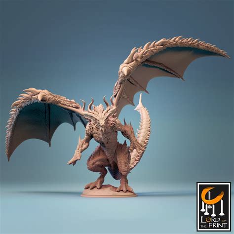 Bahamut Miniature Lord of the Print Dnd Miniatures Role Playing Game Tabletop Miniature Dungeons ...