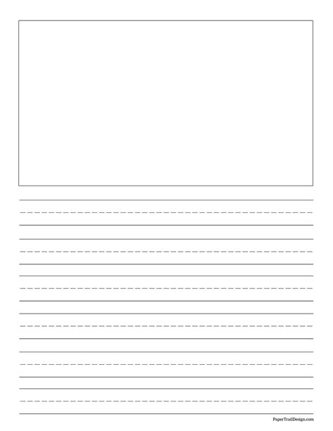 Free Printable Writing Paper With Drawing Box - Free Templates Printable