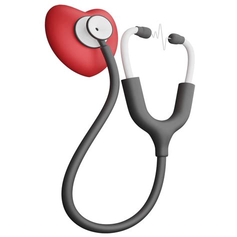 Heart stethoscope clipart flat design icon isolated on transparent ...