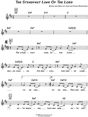 "The Steadfast Love Of The Lord" Sheet Music - 2 Arrangements Available ...