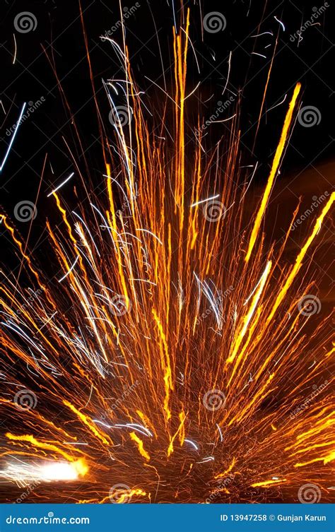 Exploding firecracker stock photo. Image of colors, yellow - 13947258