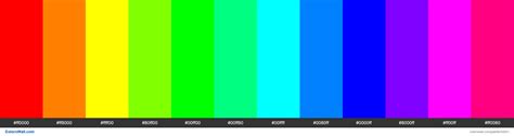 12 Color Rainbow colors palette - ColorsWall