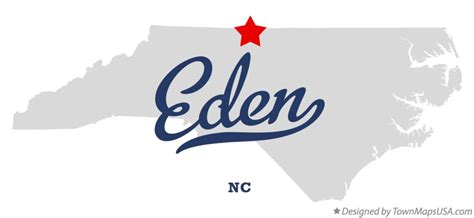 Map of Eden, NC, North Carolina