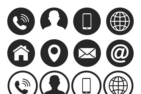 Contact us icons. Web icon set | Web icons, Icon set, Simple web design