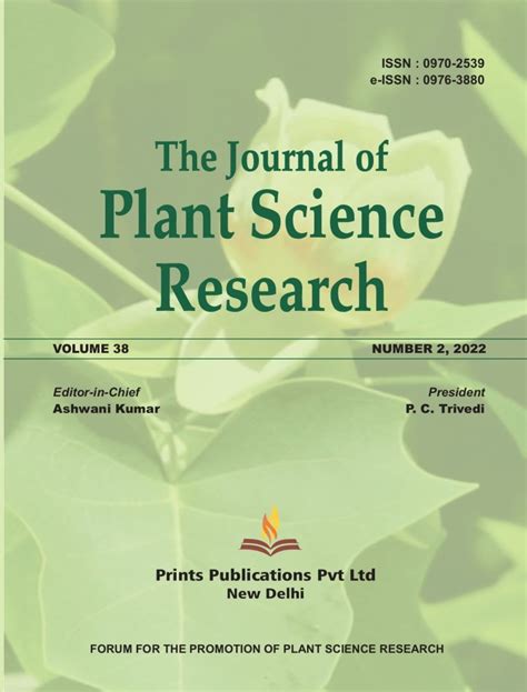 The Journal of Plant Science Research - A UGC Care-Listed Journal ...