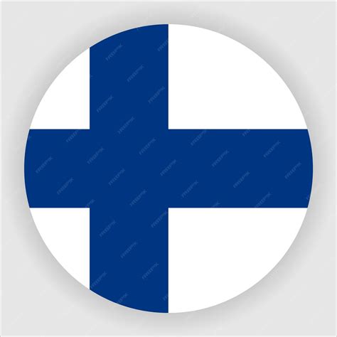 Premium Vector | Finland flat rounded flag icon