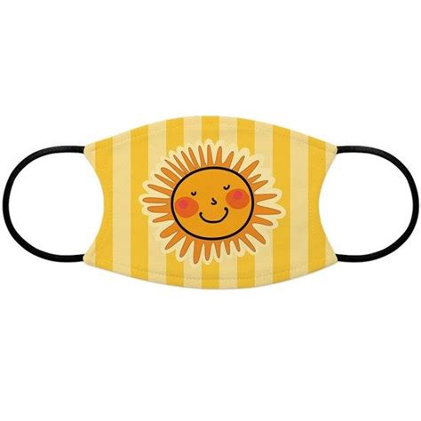 Cute Sun Striped Sunshine Face Mask by HomewiseShopper - CafePress ...