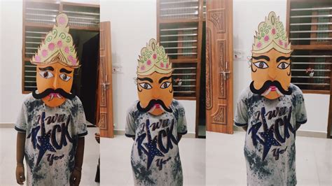 #How to make Ravan(रावण) face mask at home 2023 #mask making for Ravan very easy ideas at home ...