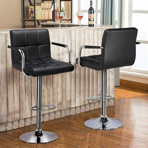 UBesGoo Bar Stools Set of 2 Adjustable Counter Stools Bar Chairs ...