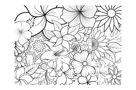 Floral Pattern Coloring Pages
