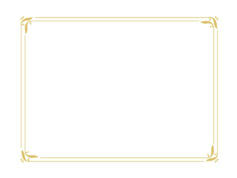 Simple Gold Certificate Backgrounds | Border & Frames Templates | Free PPT Grounds