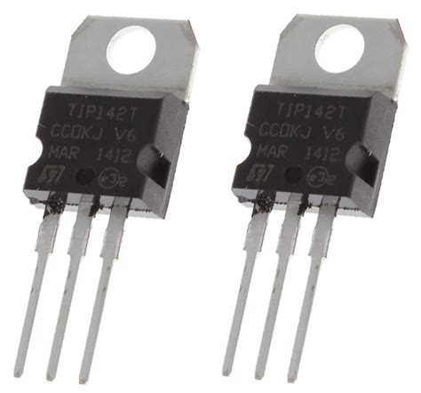 2 x TIP142T NPN Epitaxial Planar Silicon Darlington Transistor TO-220 ...