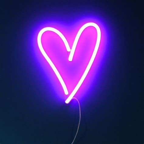 Neon LED Heart Light | Purple led lights, Neon heart light, Heart lights