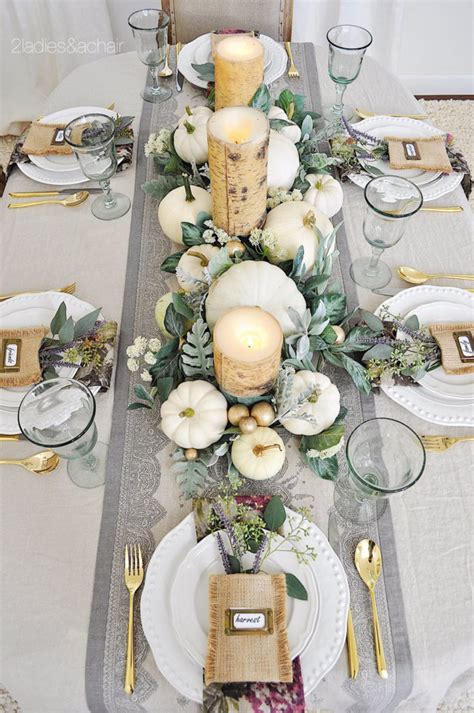 35 Gorgeous Thanksgiving Table Decorations & Easy Centerpiece Ideas - A Piece Of Rainbow