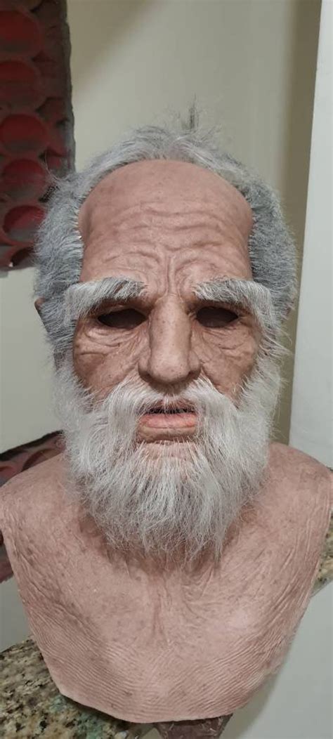 Realistic Latex Mask Old Man - Etsy