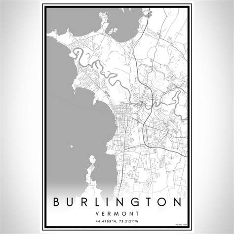 Burlington - Vermont Map Print in Classic — JACE Maps