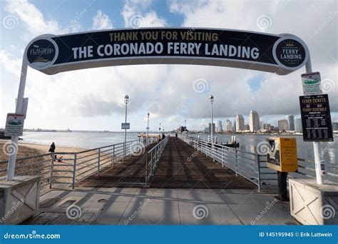 Coronado Ferry Landing Pier - CALIFORNIA, USA - MARCH 18, 2019 Editorial Image - Image of ...