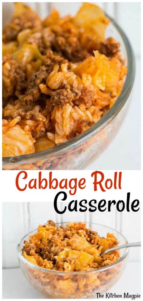 Lazy Cabbage Roll Casserole - The Kitchen Magpie