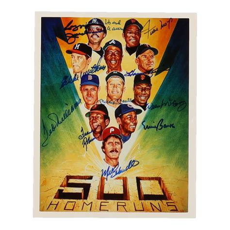 500 Home Run Club 8x10 Photo Signed by (11) with Mickey Mantle, Ted ...