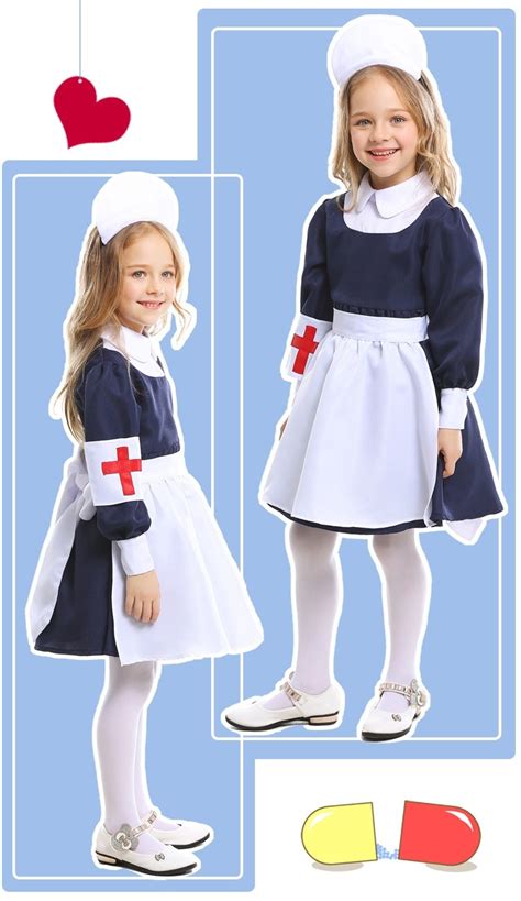 Girls Nurse Costume Uniform Victorian Poor Maid 40s Child Book Week ...