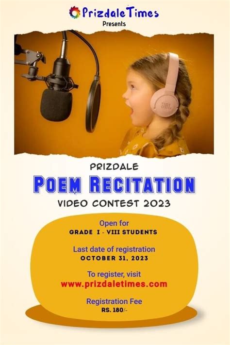 Prizdale Poem Recitation Contest 2023 (Date Extended) – Prizdale Learning