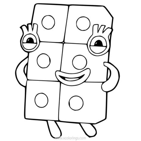 Numberblocks Coloring Pages 12 - XColorings.com