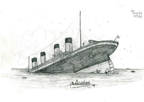 How To Draw Titanic Sinking Easy