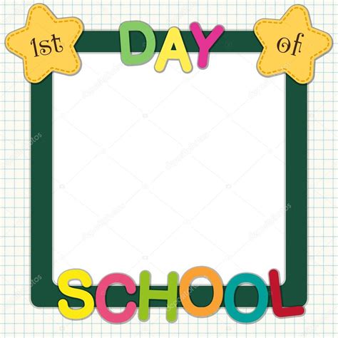 Cute Firstst Day of School frame Stock Vector Image by ©IShkrabal #79767936